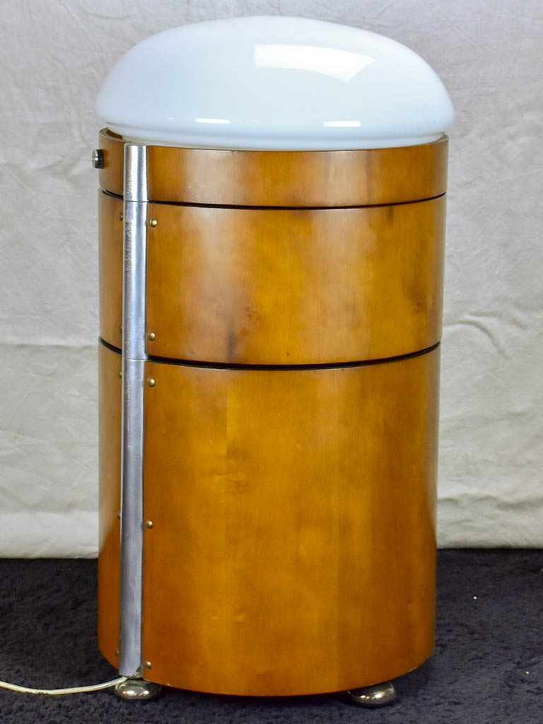 Mid-century Italian pivoting lamp / bar - round with light