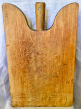 Antique French cutting board with rounded peak shoulders  17¾" x 11"