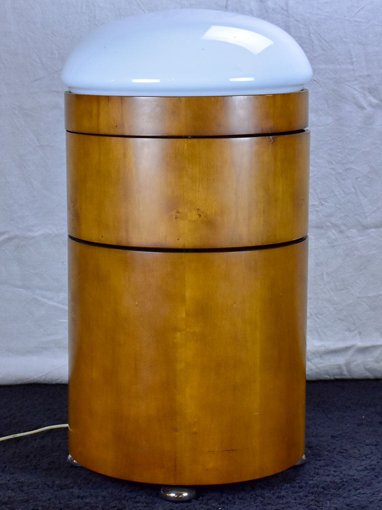 Mid-century Italian pivoting lamp / bar - round with light