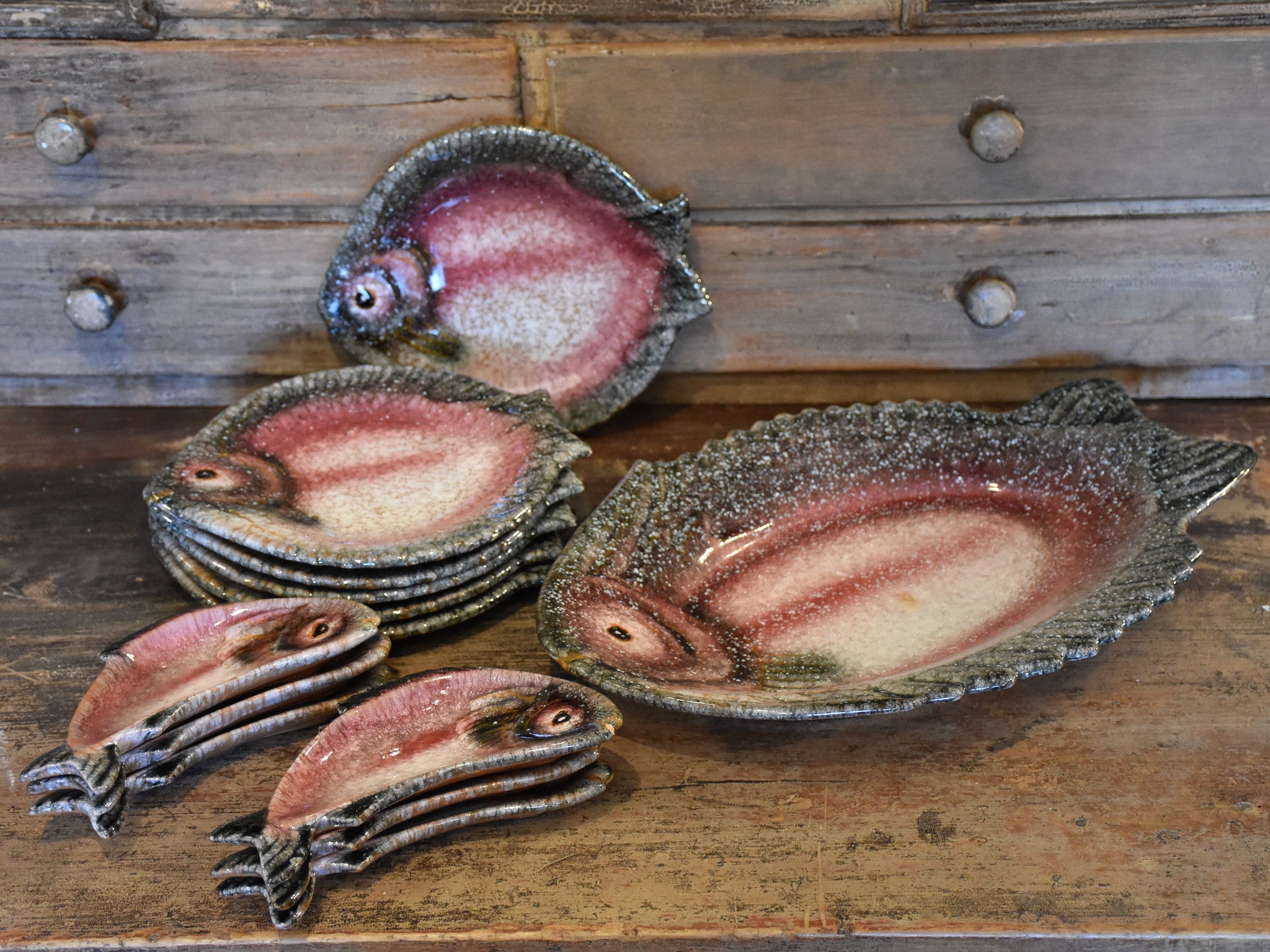 Set of seafood serving plates – circa 1970’s