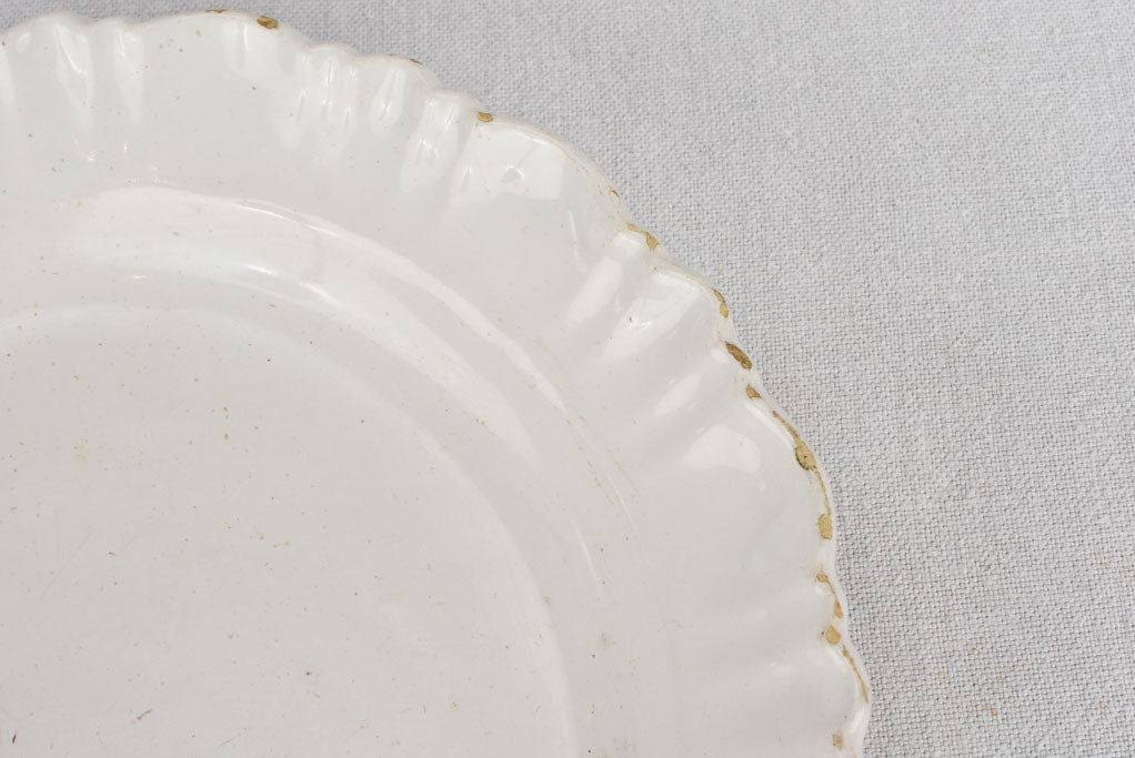 Platter, ironstone, round, 18th-century 12¼"