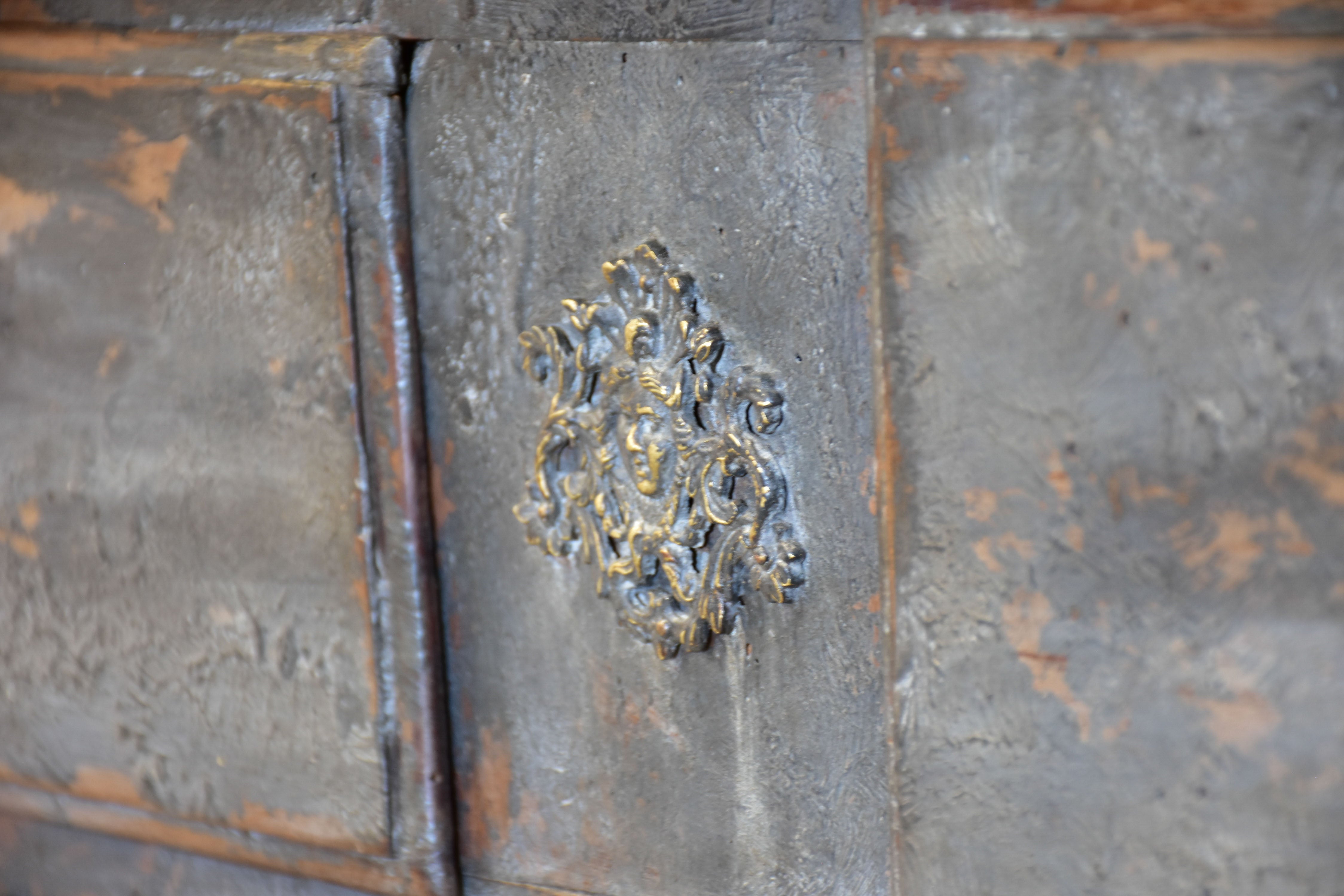 18th century Louis XIV/XV commode with blue patina