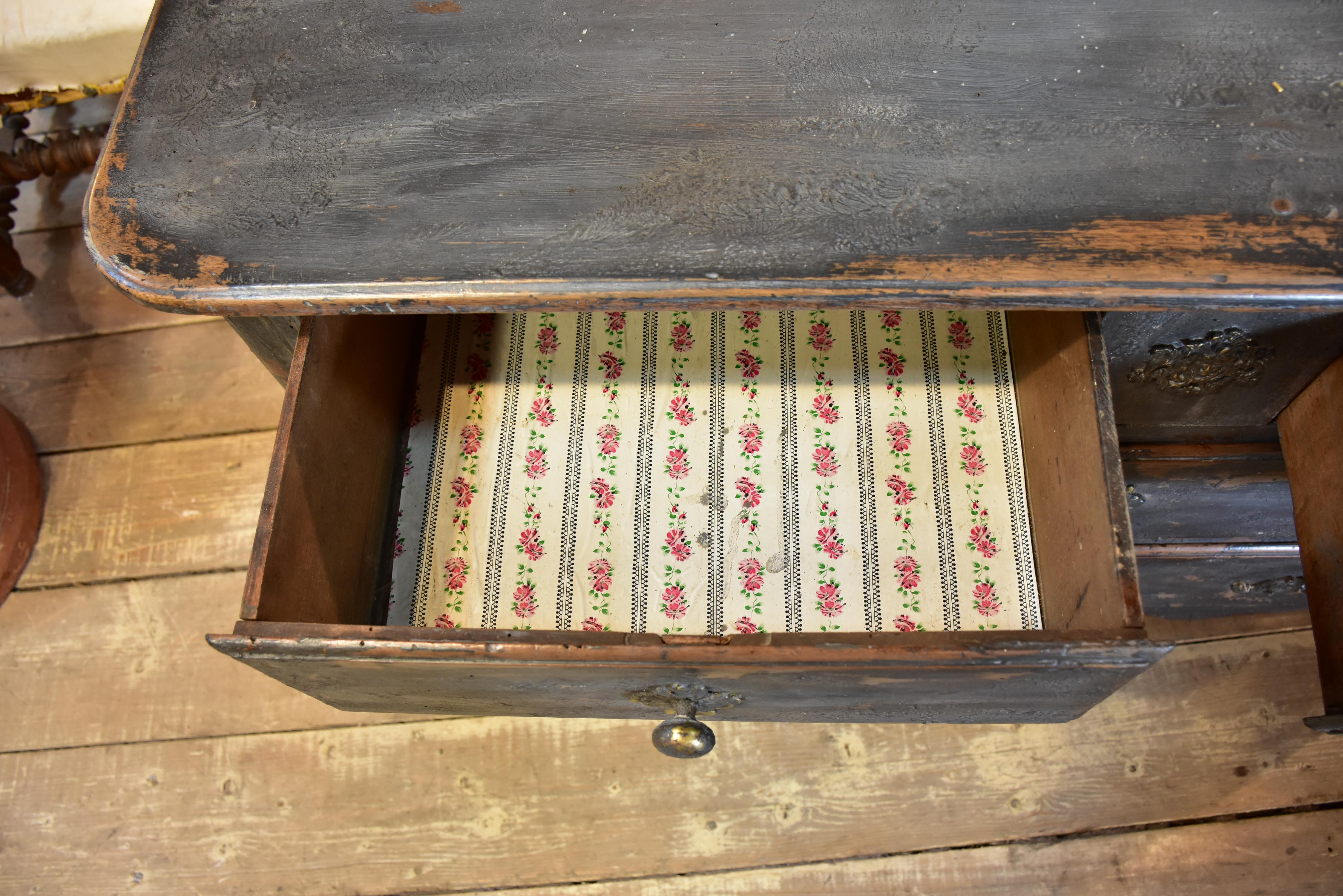 18th century Louis XIV/XV commode with blue patina