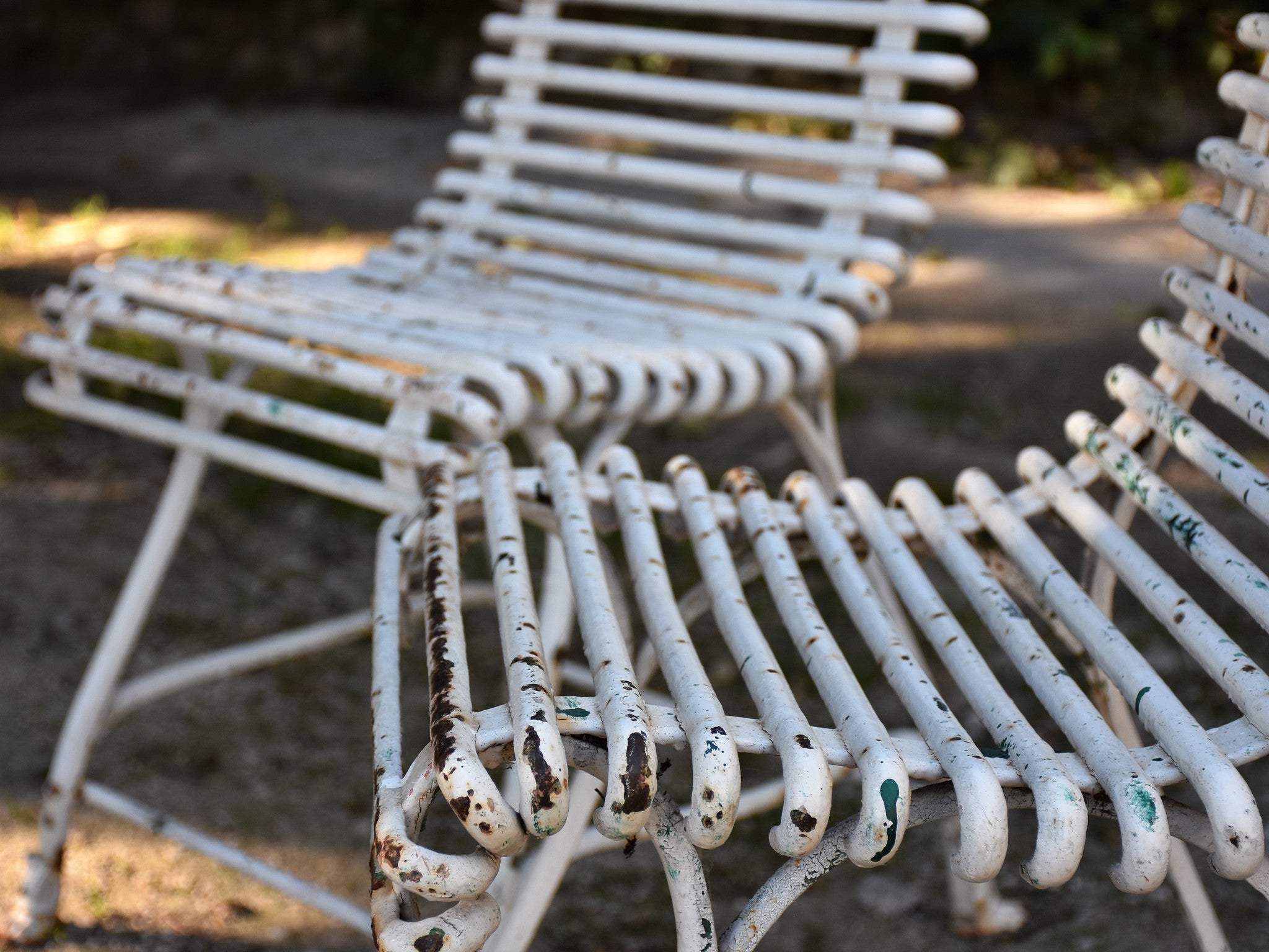 Pair of late-19th-century Arras garden chairs