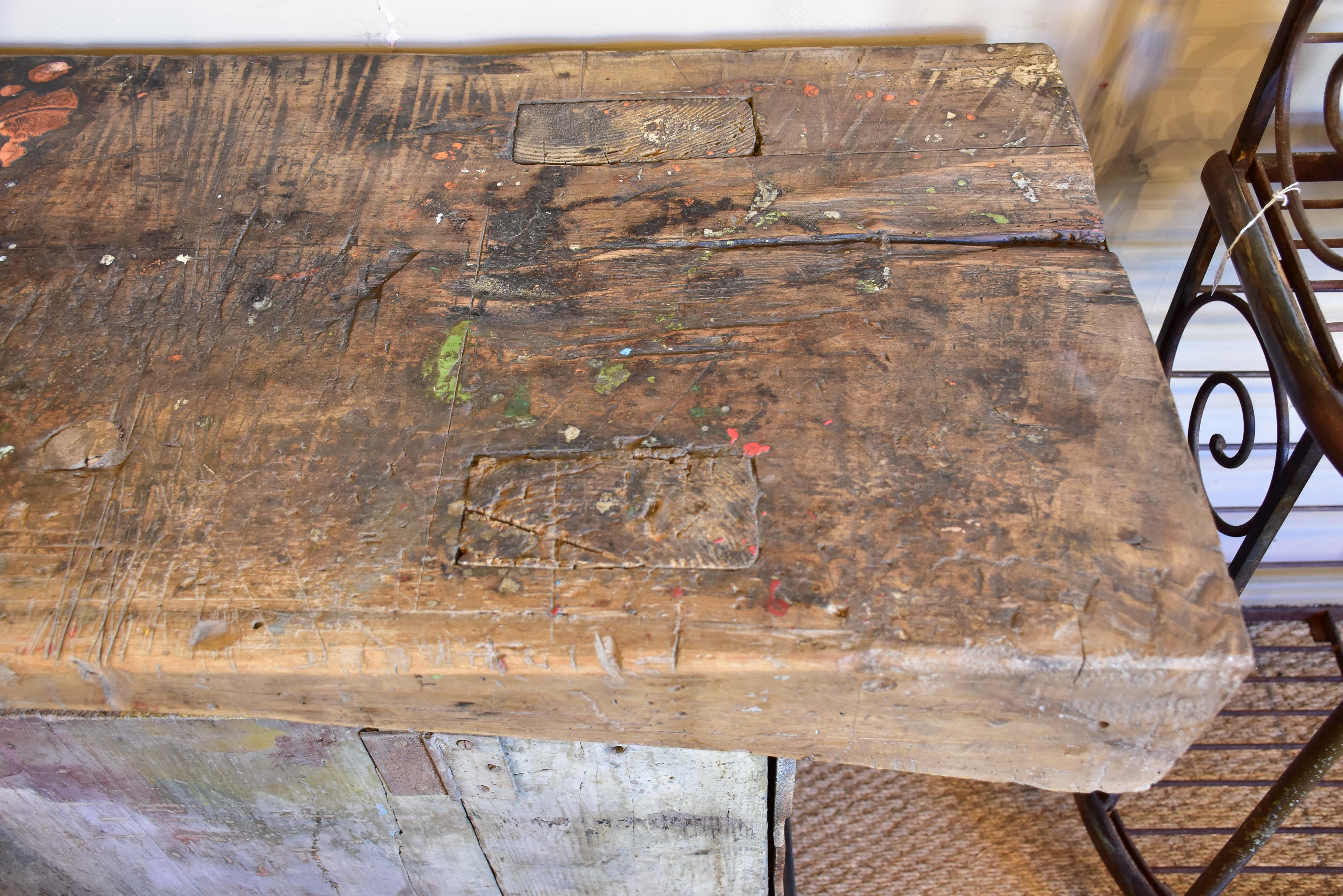 Rustic artist’s workbench from the 1900’s