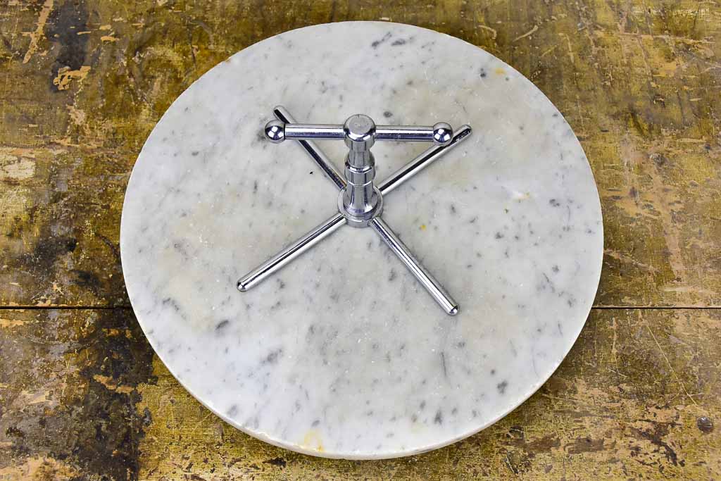 Antique marble cheese presentation stand