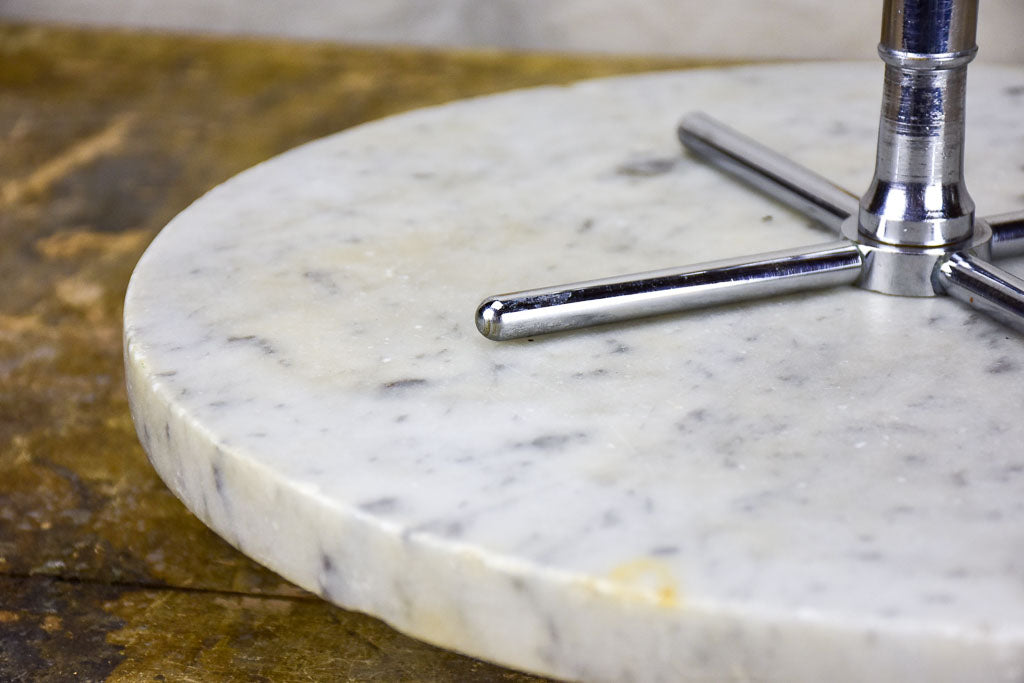 Antique marble cheese presentation stand