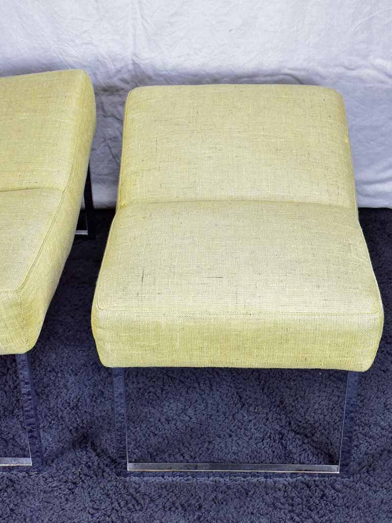 1970's triangular chair with matching ottoman