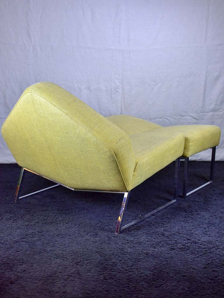 1970's triangular chair with matching ottoman