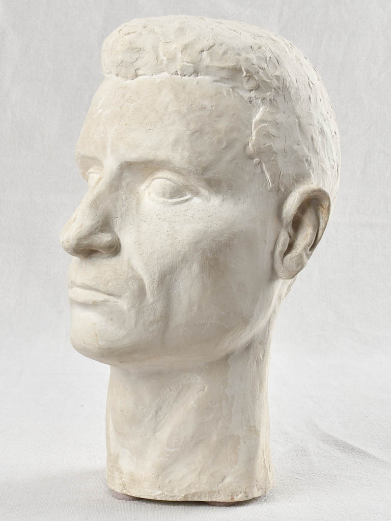 Vintage plaster male bust, Spinelli 13"