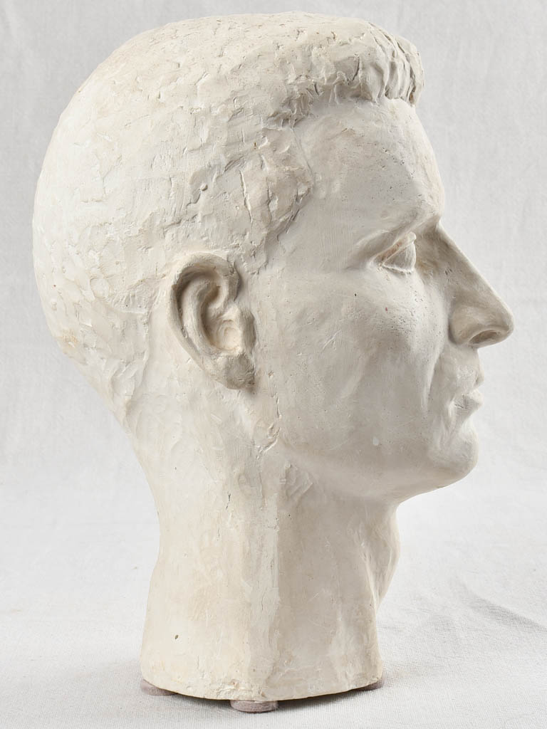 Vintage plaster male bust, Spinelli 13"