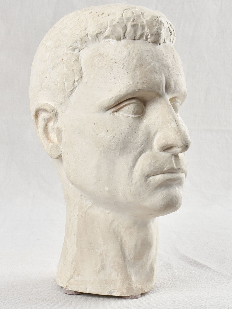 Vintage plaster male bust, Spinelli 13"