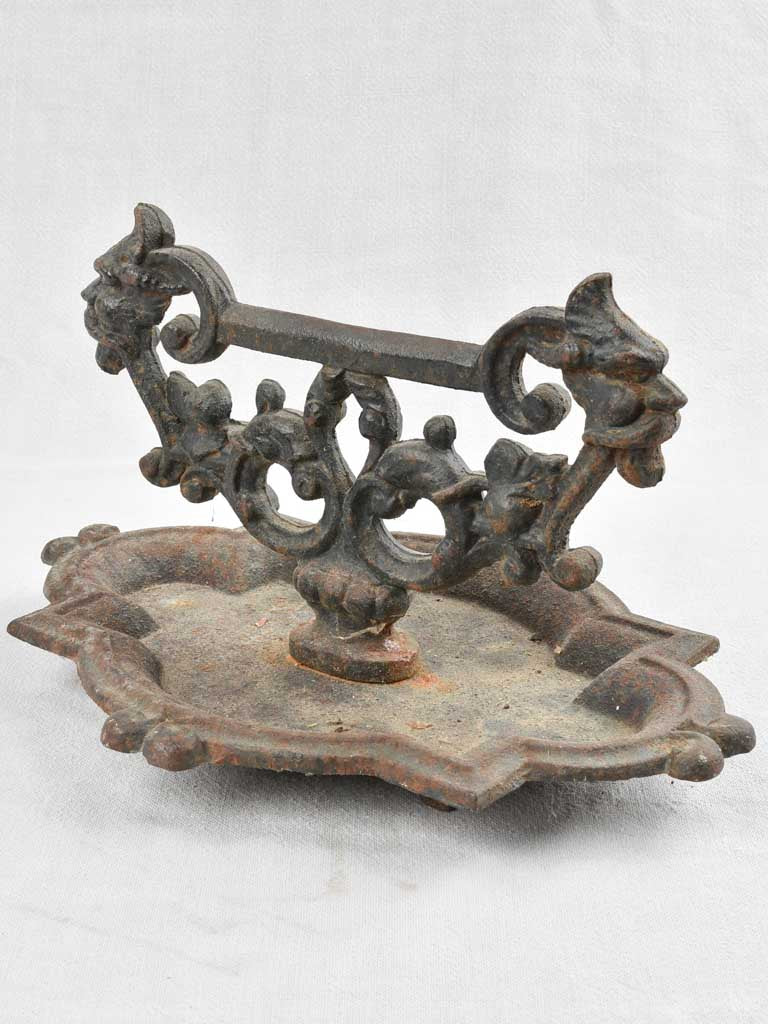 Antique cast iron French shoe scraper