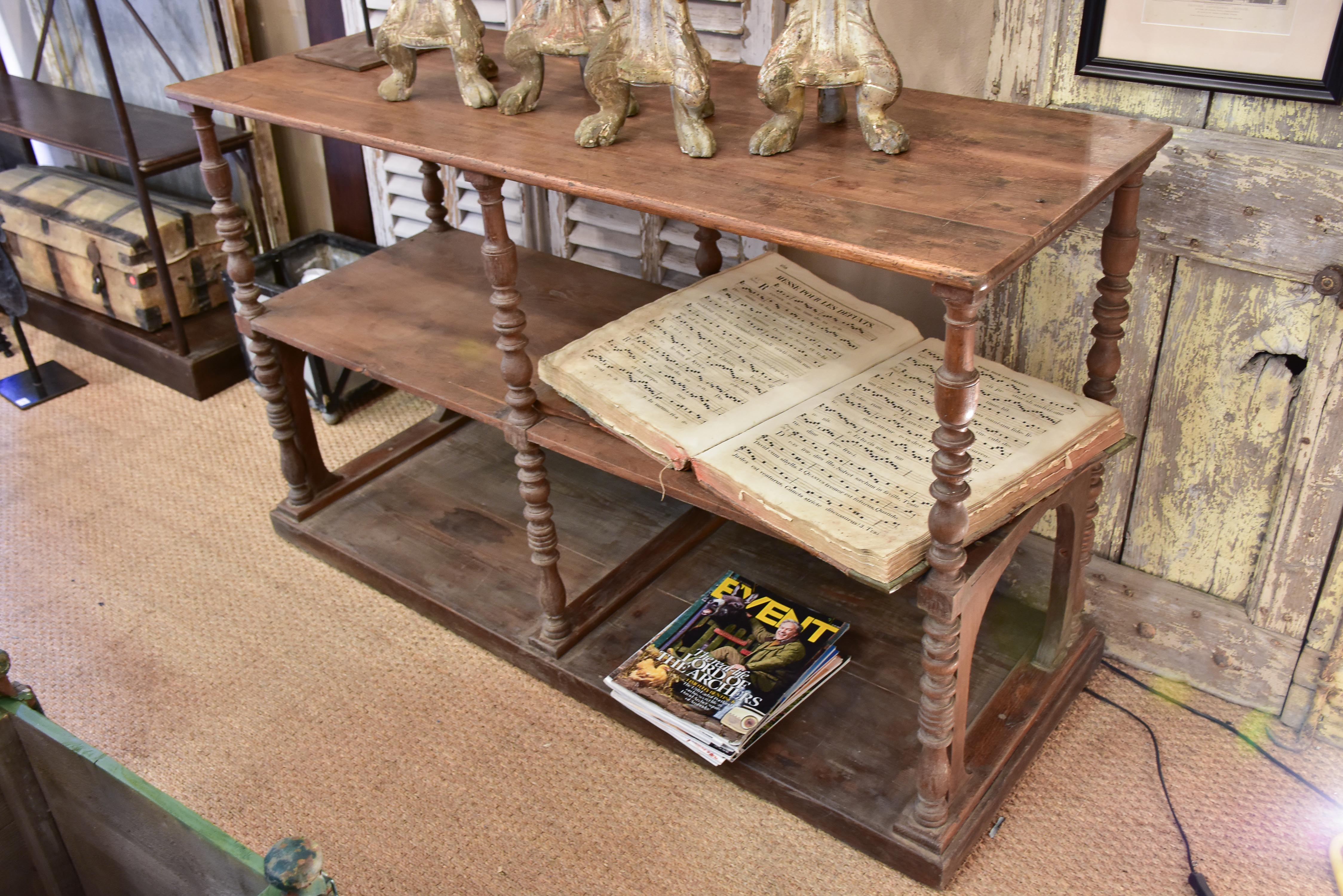 Antique French shelving unit from a French boutique