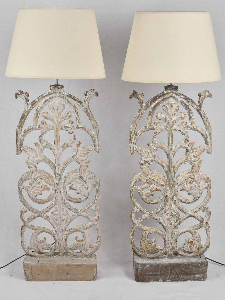 Tall/Floor lamps, salvaged material, 19th-C, 47¾"