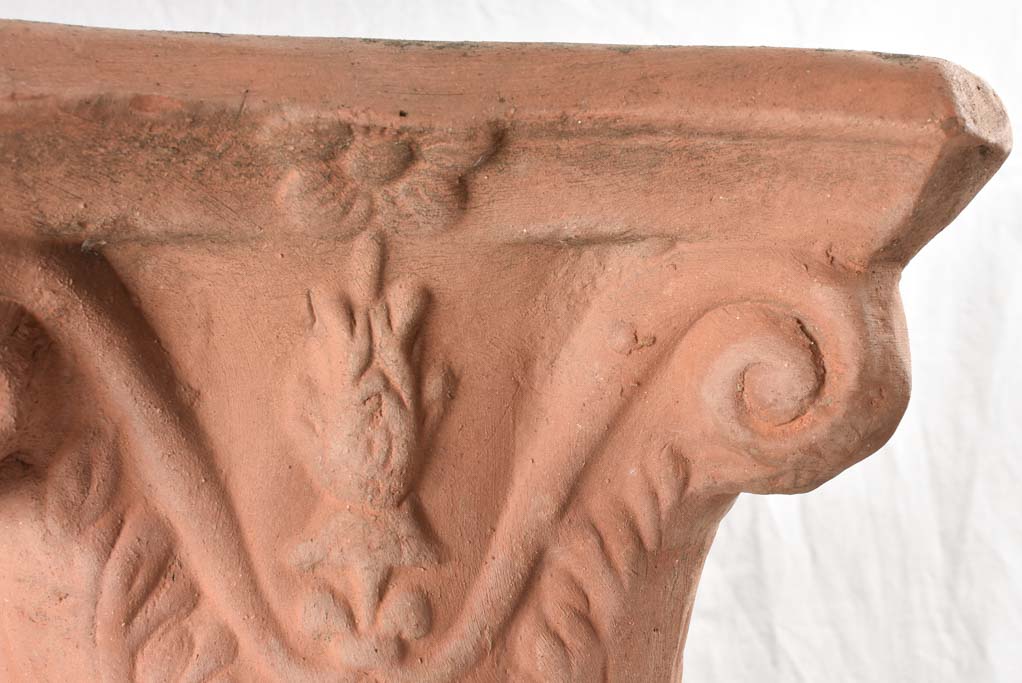 Pair of vintage Terracotta Column Pedestals 32¼"