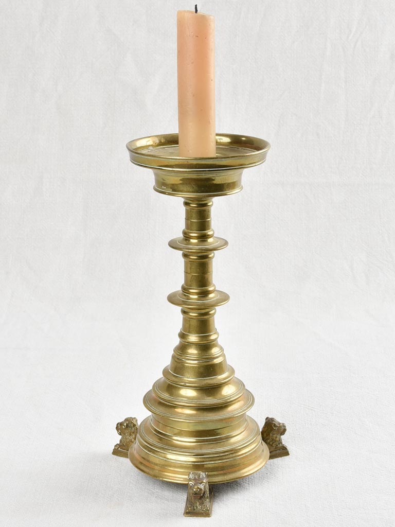 Stylish bronze candlestick with animal designs