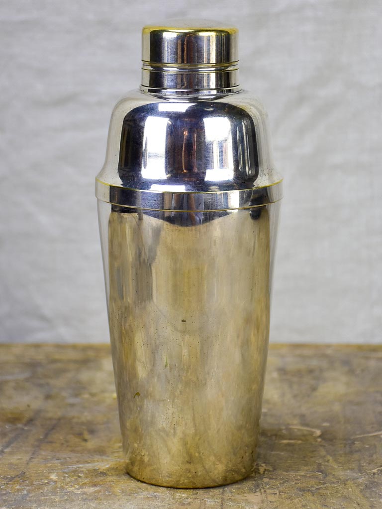 Art Deco French cocktail shaker - silver plate