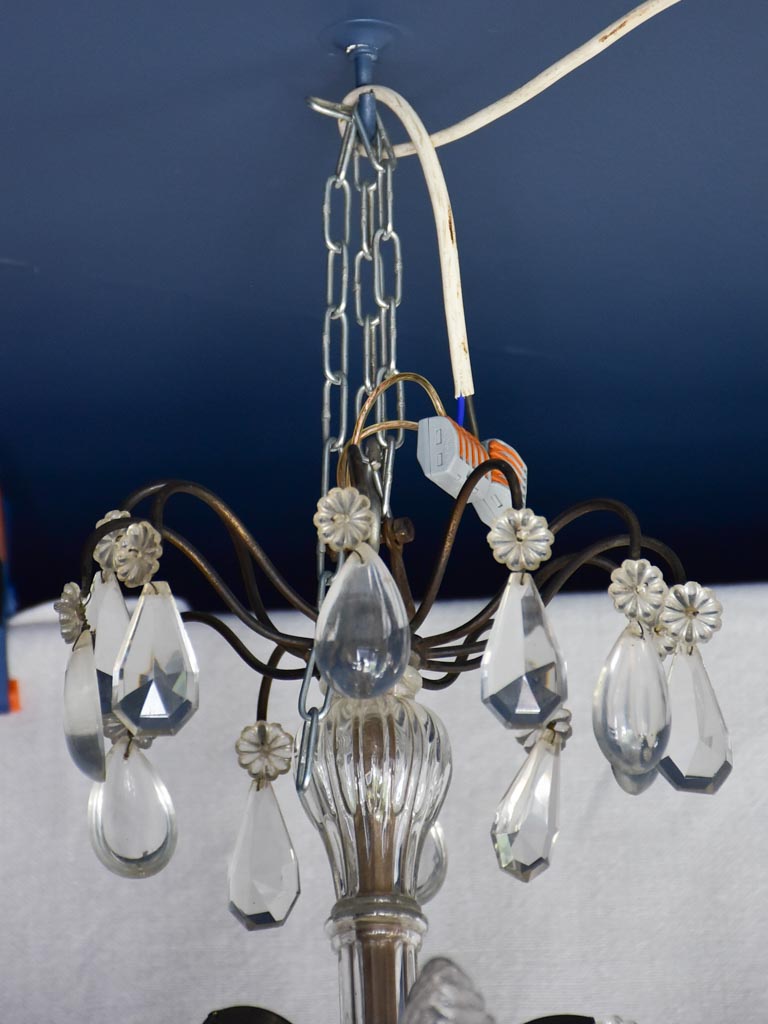 Small 6 light antique chandelier 24½"