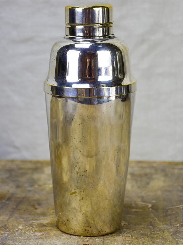 Art Deco French cocktail shaker - silver plate