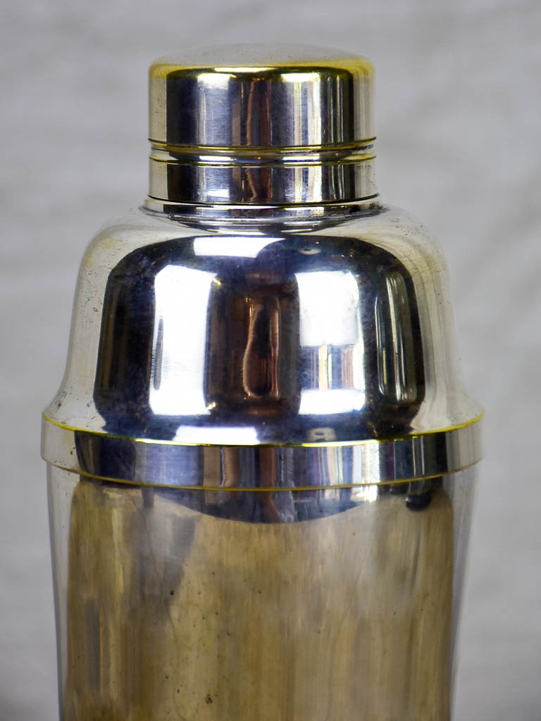 Art Deco French cocktail shaker - silver plate