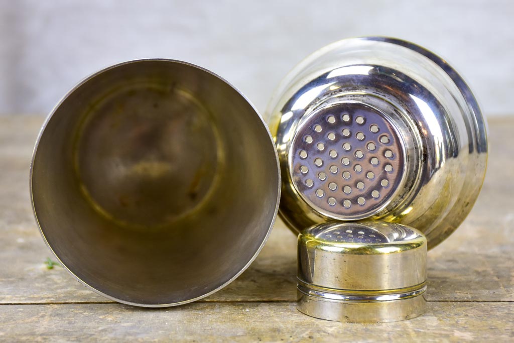 Art Deco French cocktail shaker - silver plate