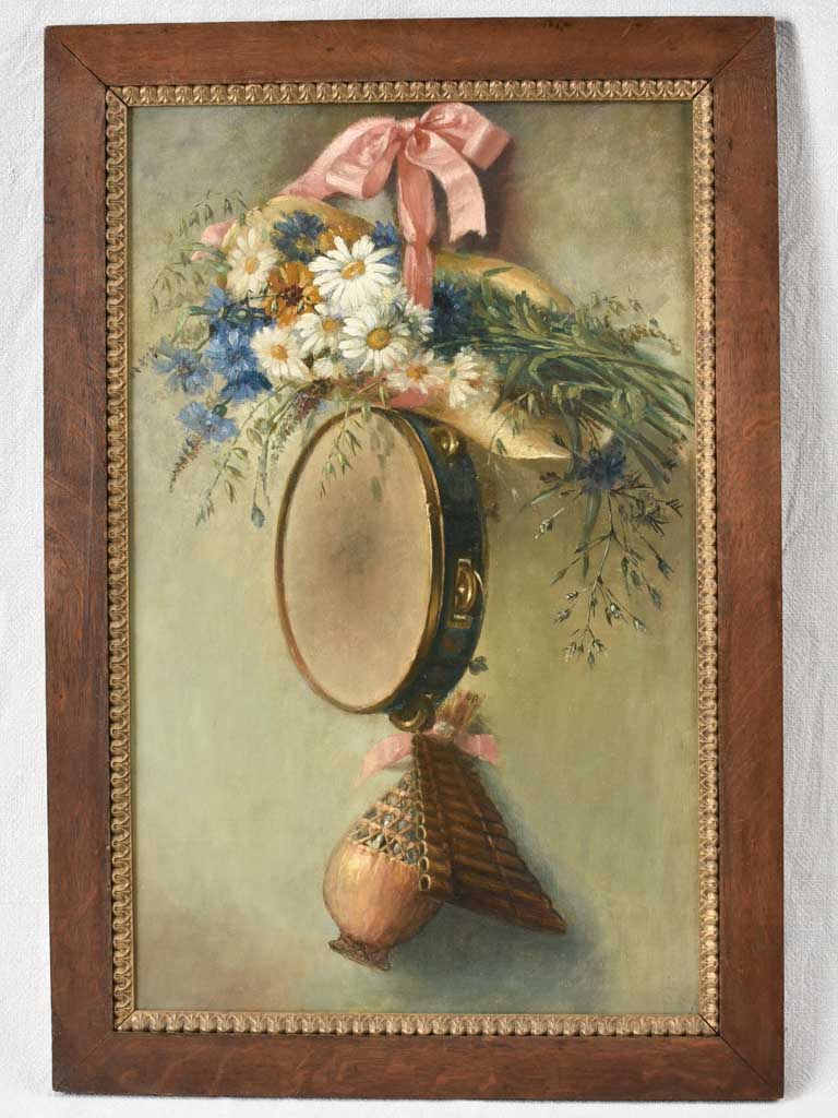 Colorful 1900s still life ribbon paintings