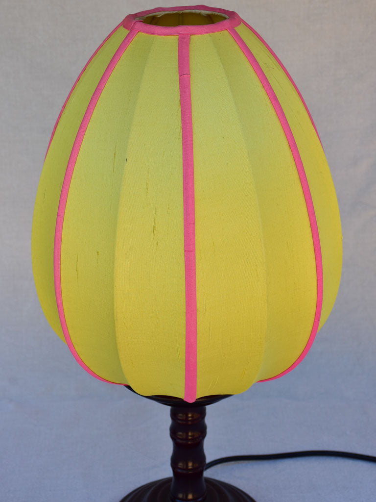 1970's tulip lamp attributed to Shanghai Tang 22"