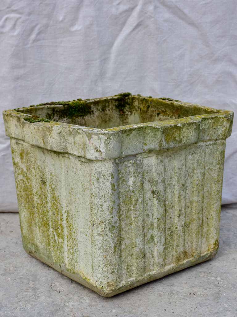 Large mid-century square Willy Guhl garden planter 17" x 17"