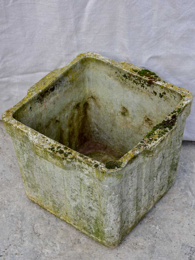 Large mid-century square Willy Guhl garden planter 17" x 17"