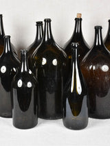 Set of 12 Dark Opaque Glass vinegar Bottles