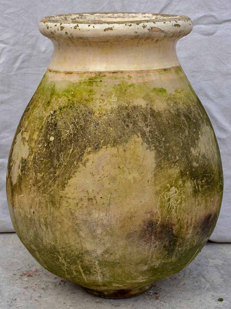 19th Century Biot olive jar with apricot glaze 26½"