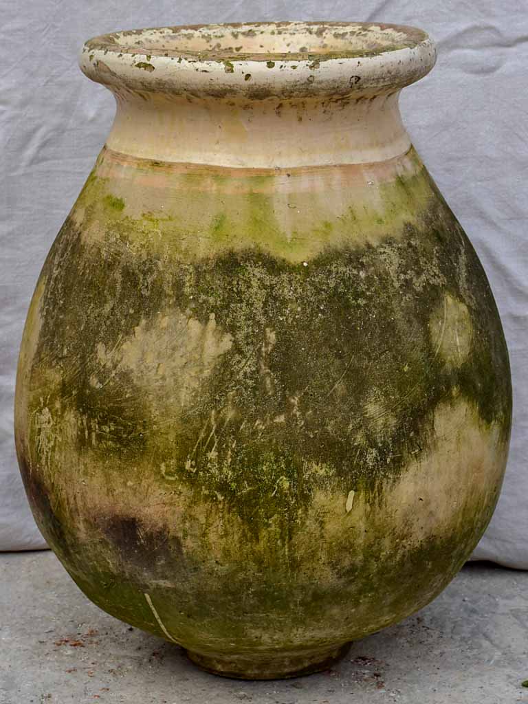 19th Century Biot olive jar with apricot glaze 26½"