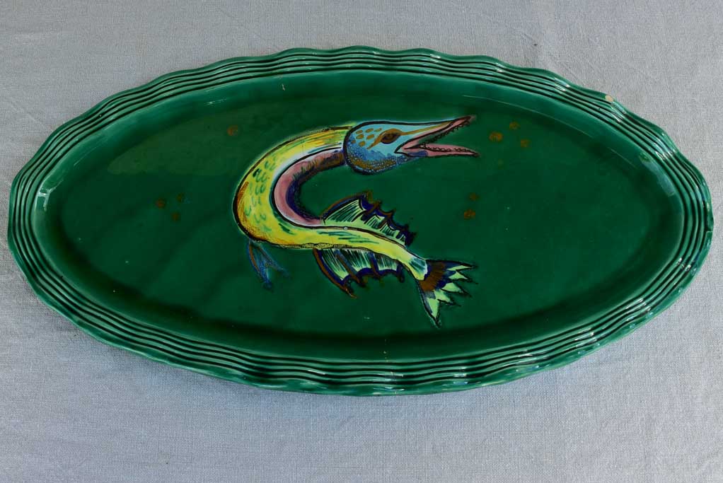 1960's seafood service from Vallauris - hand painted and signed