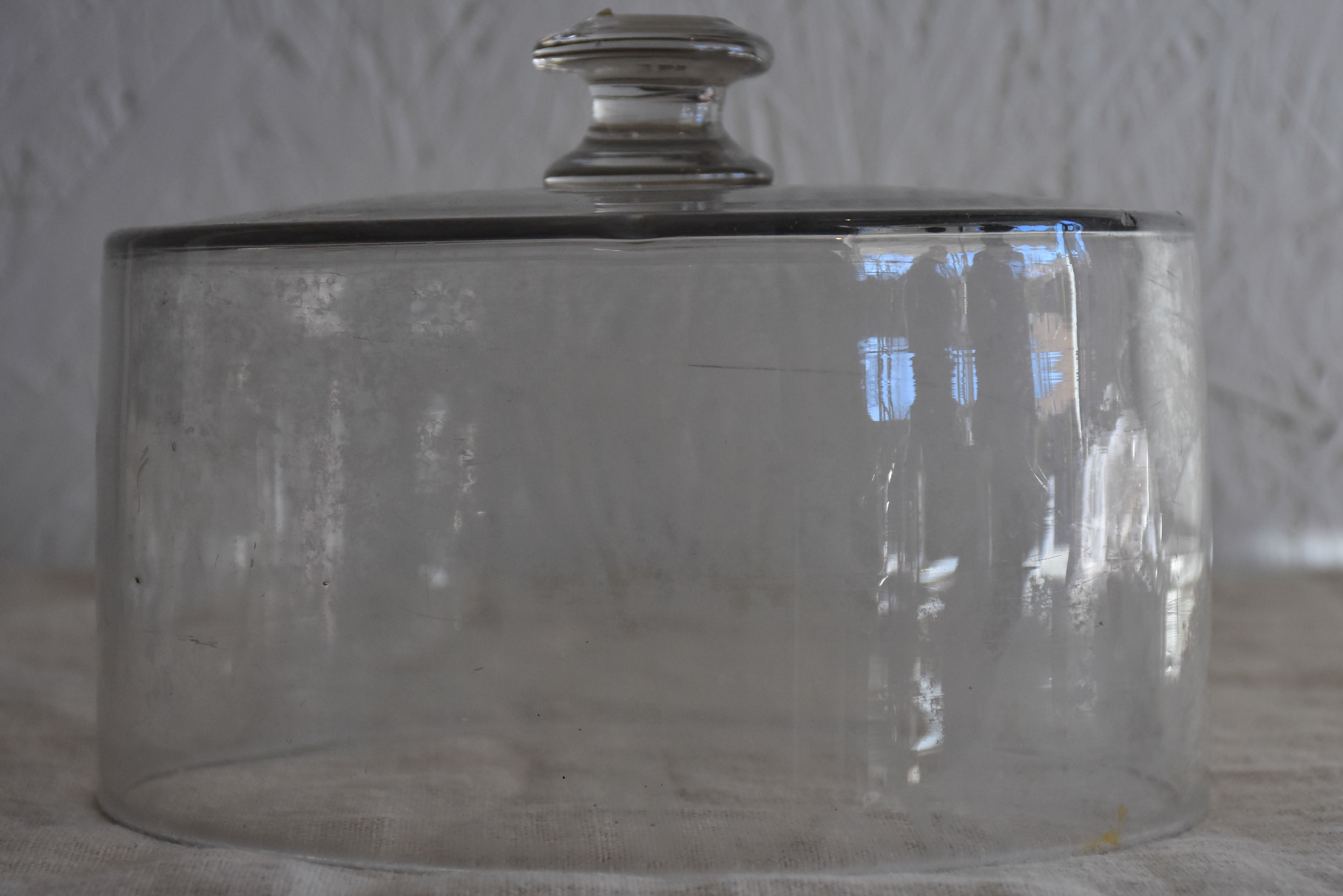 Antique French glass dome from a pâtisserie