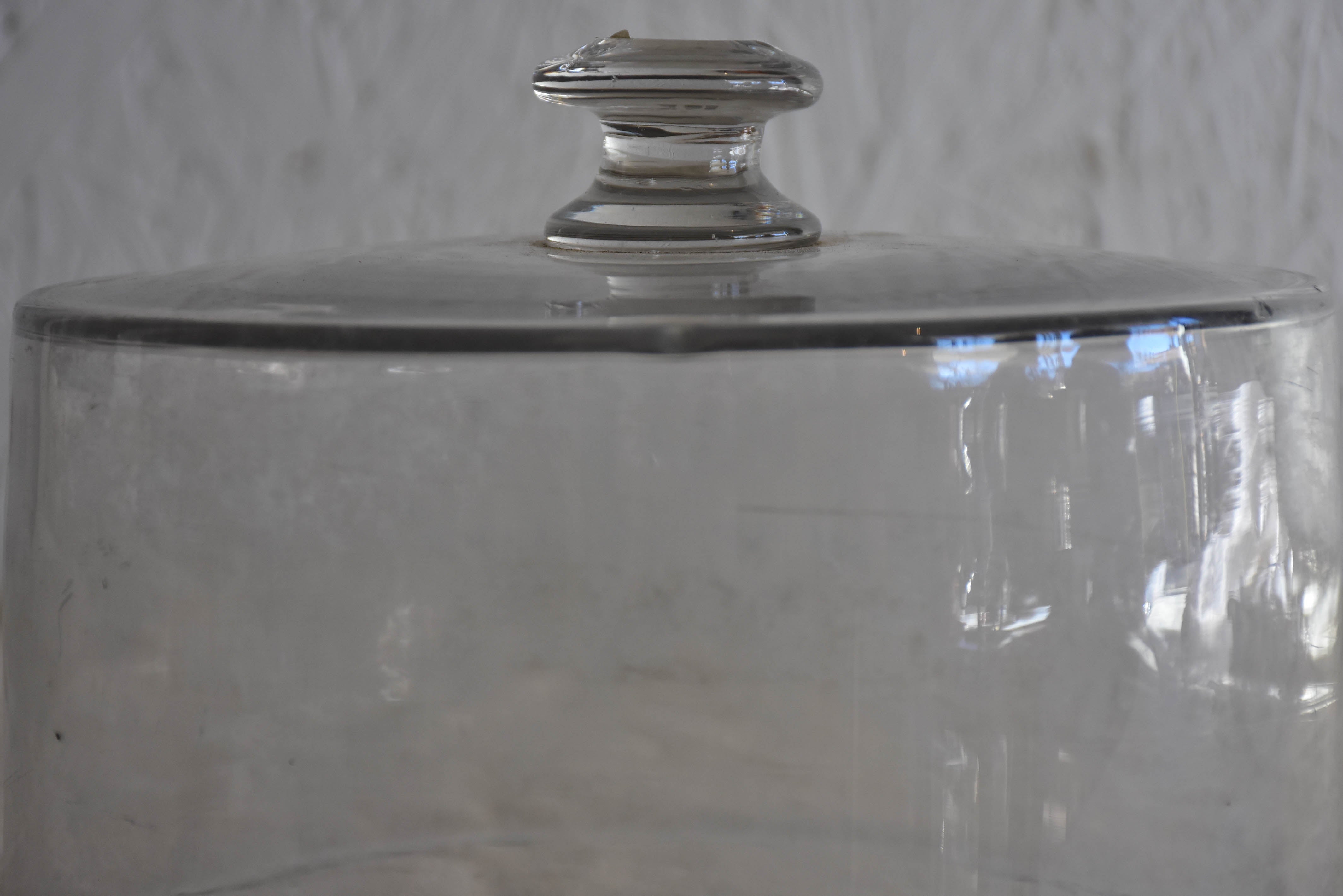 Antique French glass dome from a pâtisserie