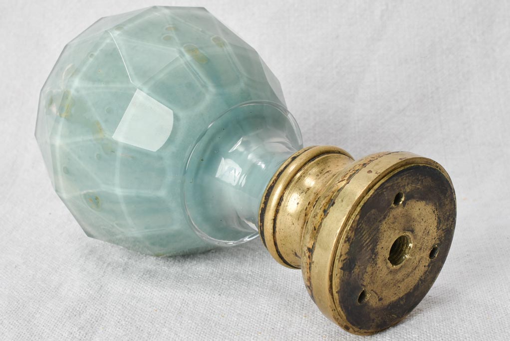 19th-century faceted French balustrade ball 6¾"