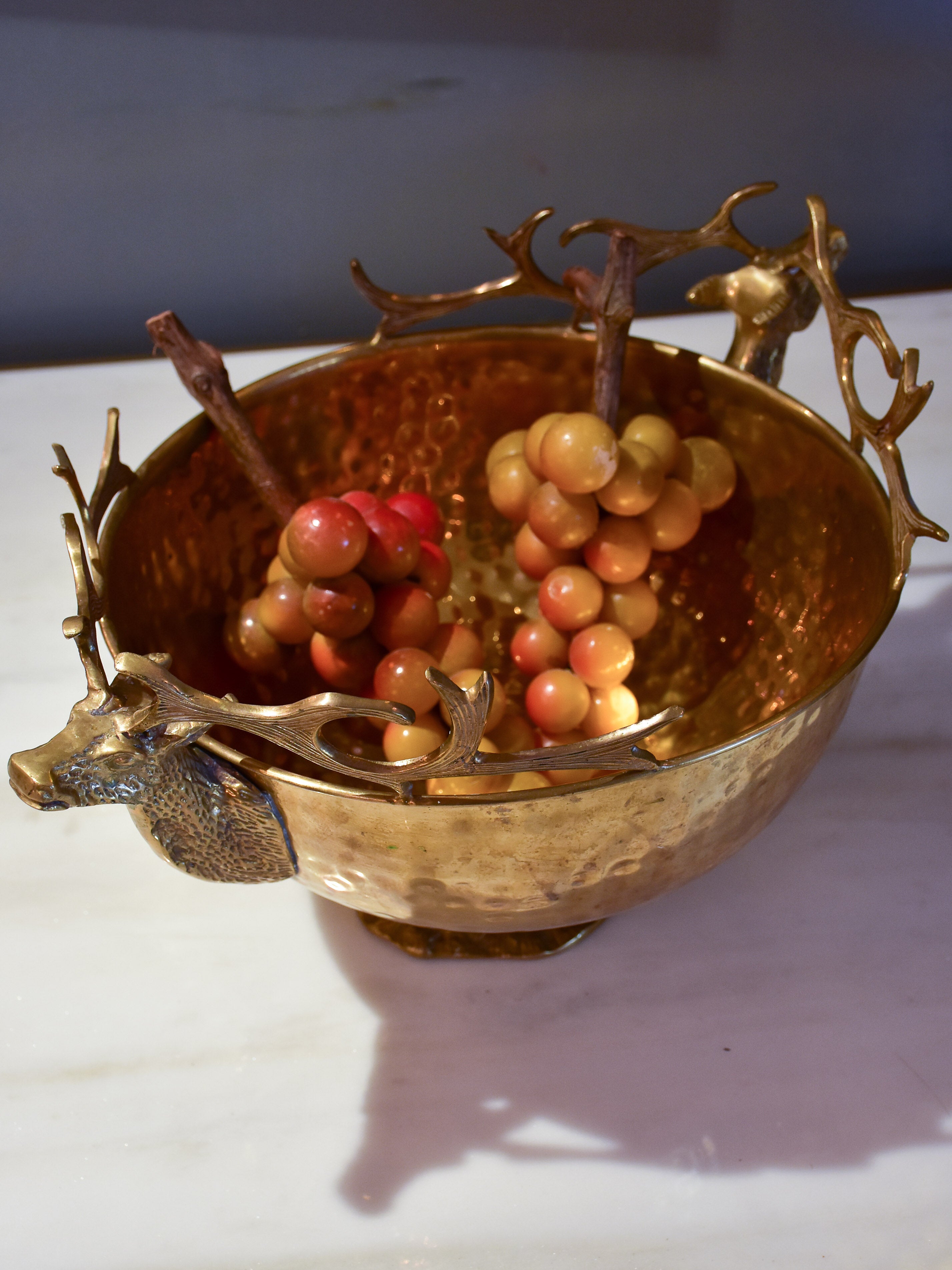 Large champagne ice bucket with moose head handles