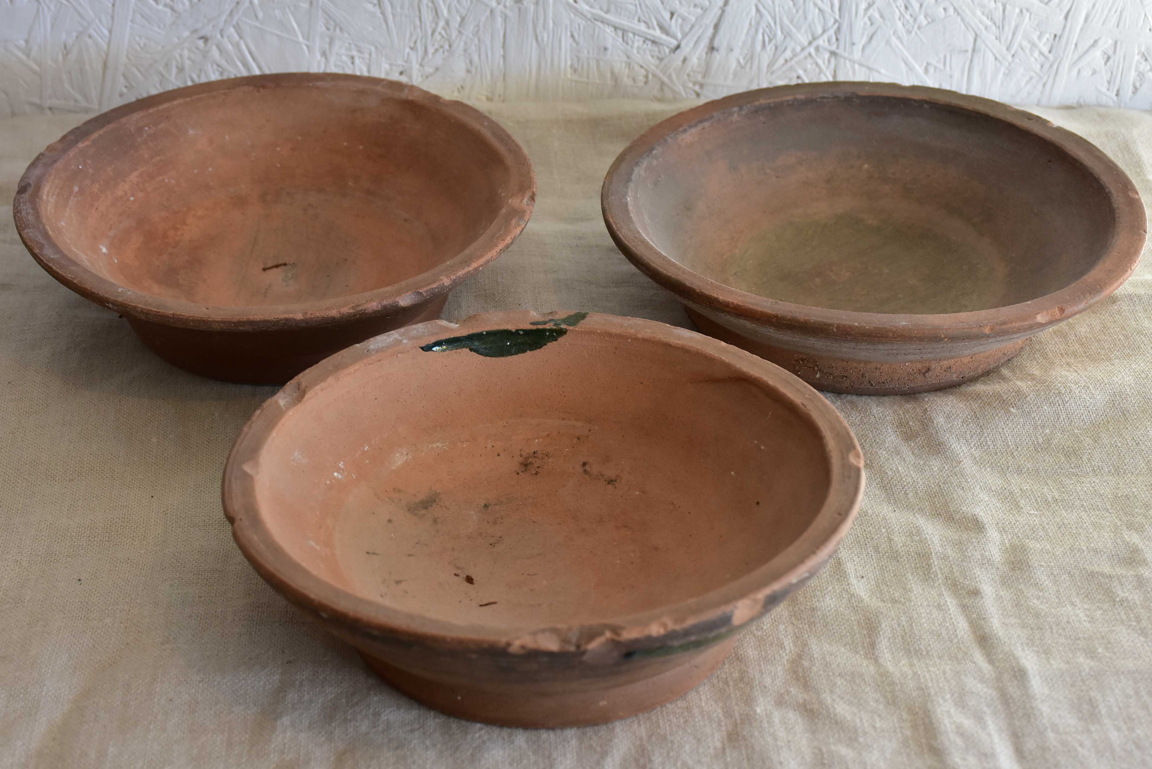 Antique French terracotta pigeon's nests