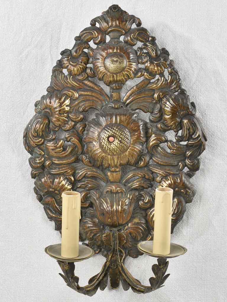 Stunning electrified Louis XIV sconces