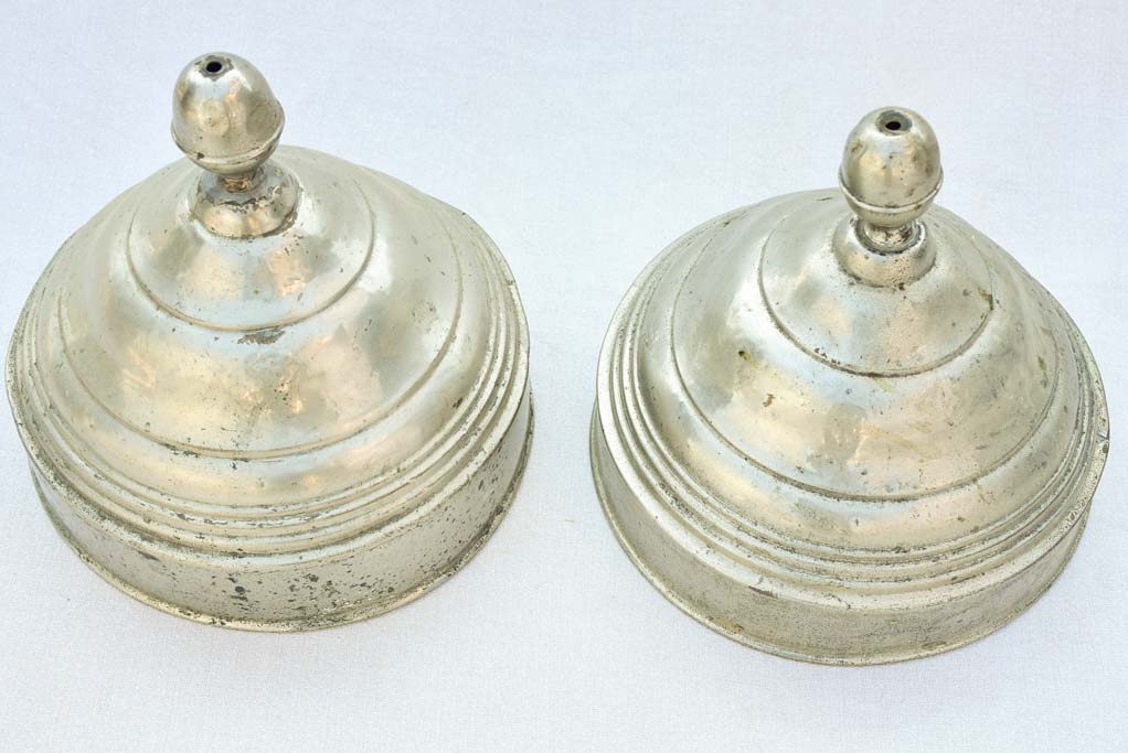 Pair of ice-cream presentation lids / covers from the 1930's