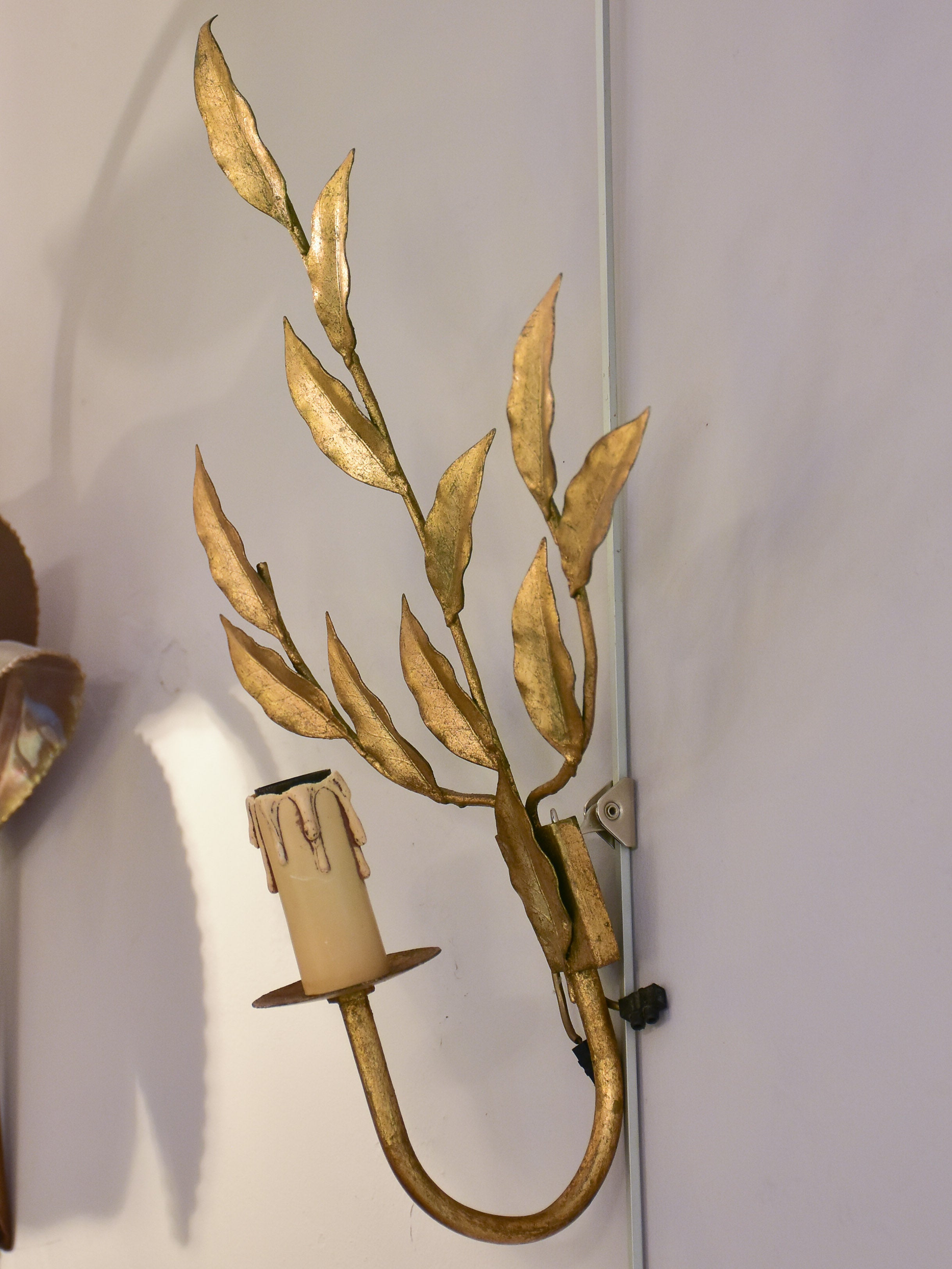 Pair of vintage French wall sconces in the style of Maison Charles