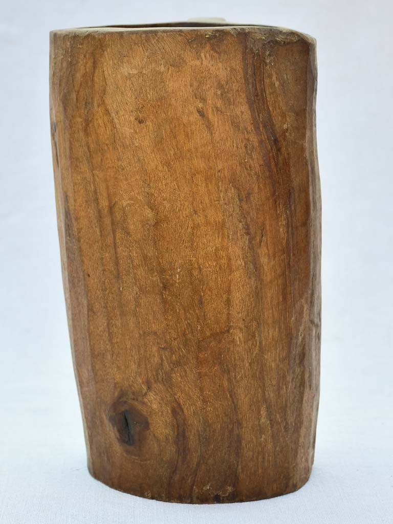 Primitive carved wooden pitcher jug 12¼"