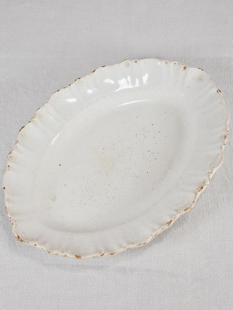 18th-century ironstone platter 11" x 15¾"