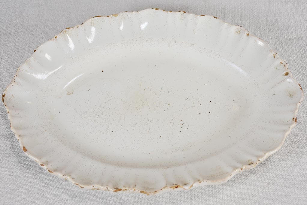 18th-century ironstone platter 11" x 15¾"