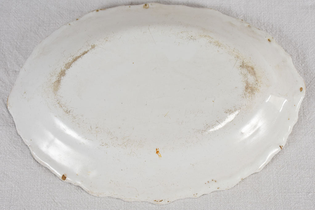 18th-century ironstone platter 11" x 15¾"