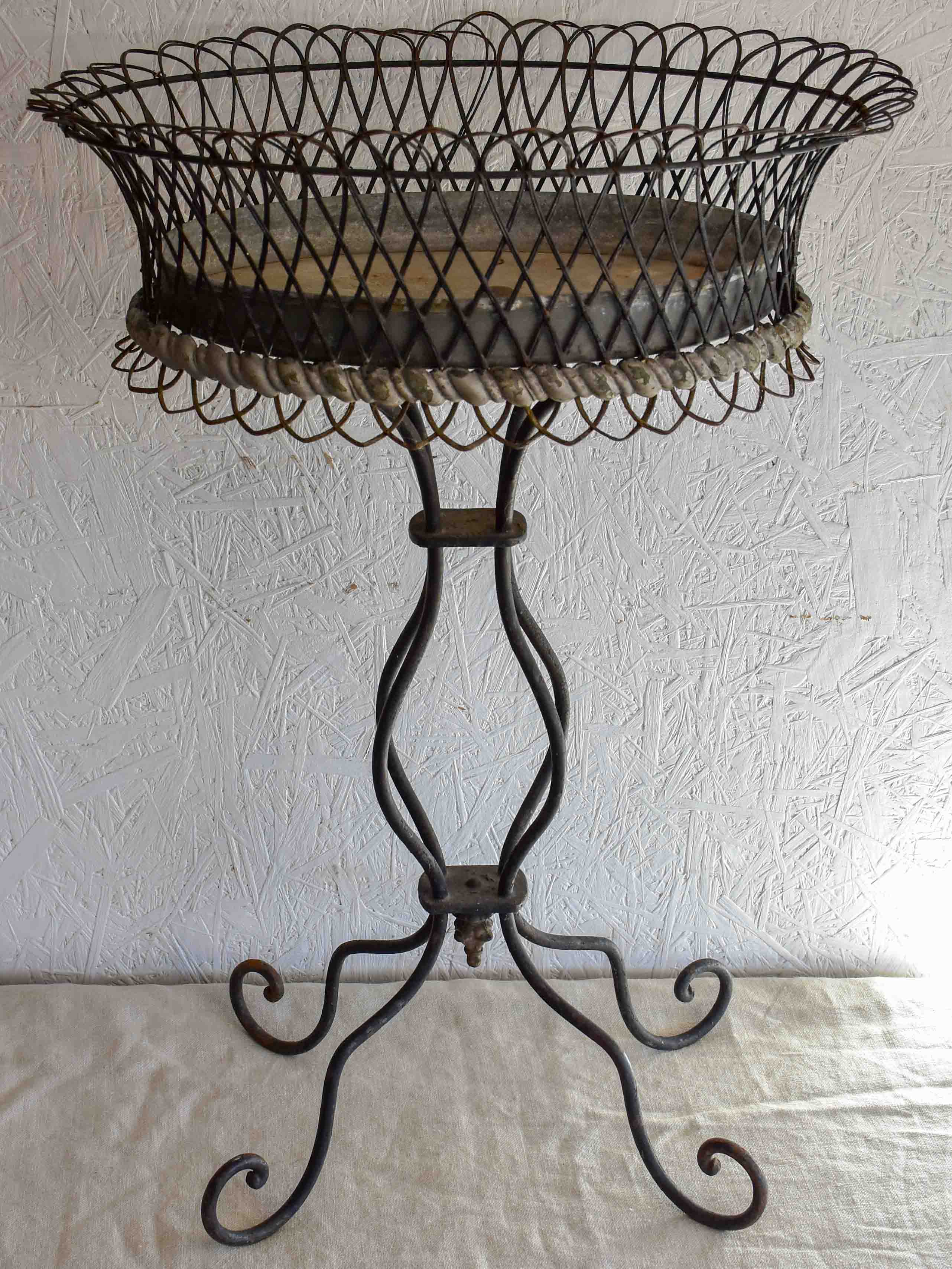 Vintage French garden pot plant stand