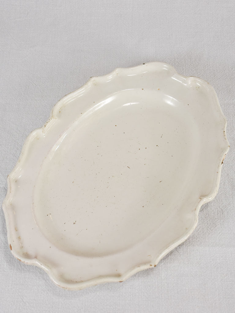 18th-century ironstone oval platter 11¾" x 16¼"