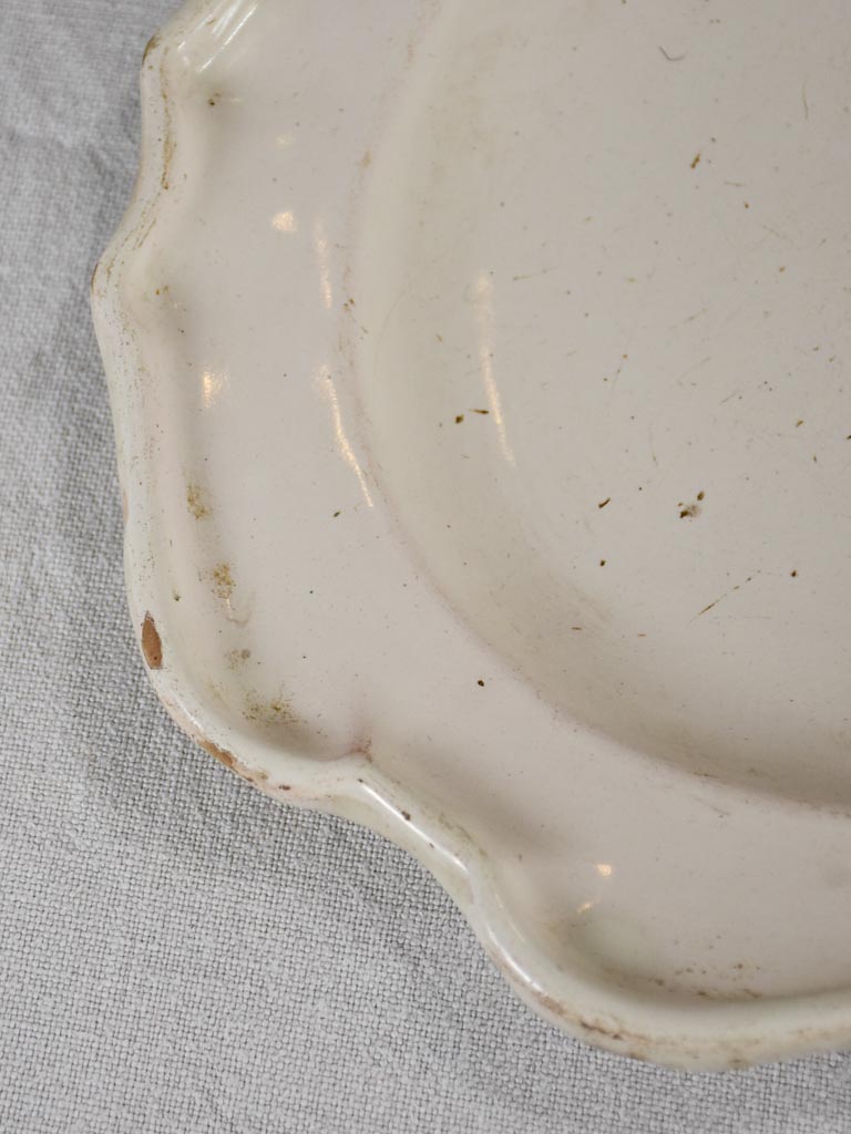 18th-century ironstone oval platter 11¾" x 16¼"