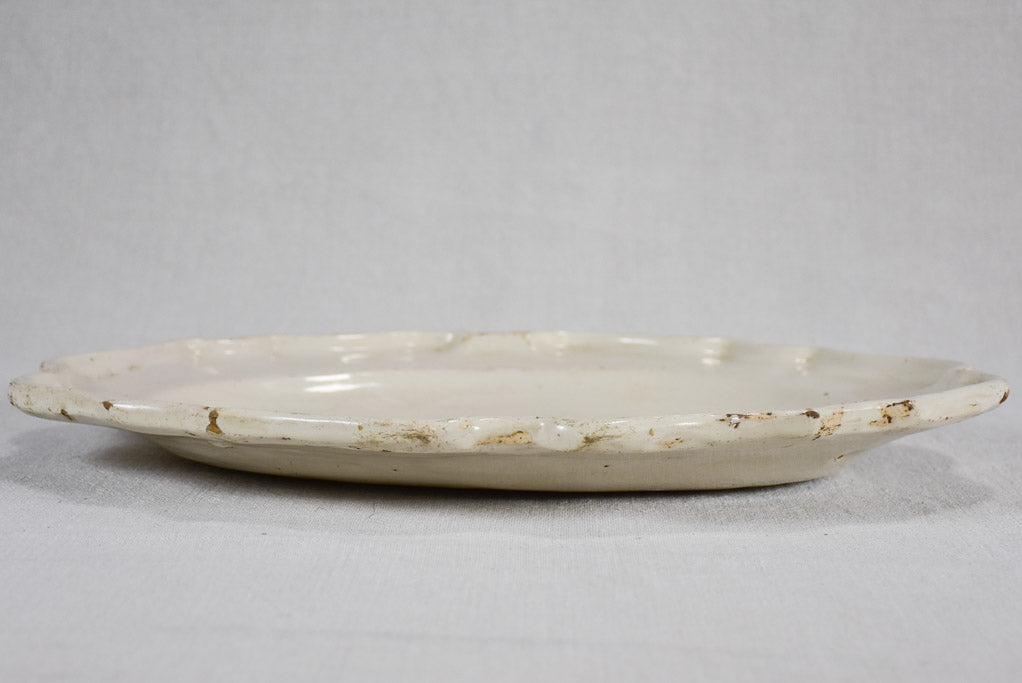 18th-century ironstone oval platter 11¾" x 16¼"